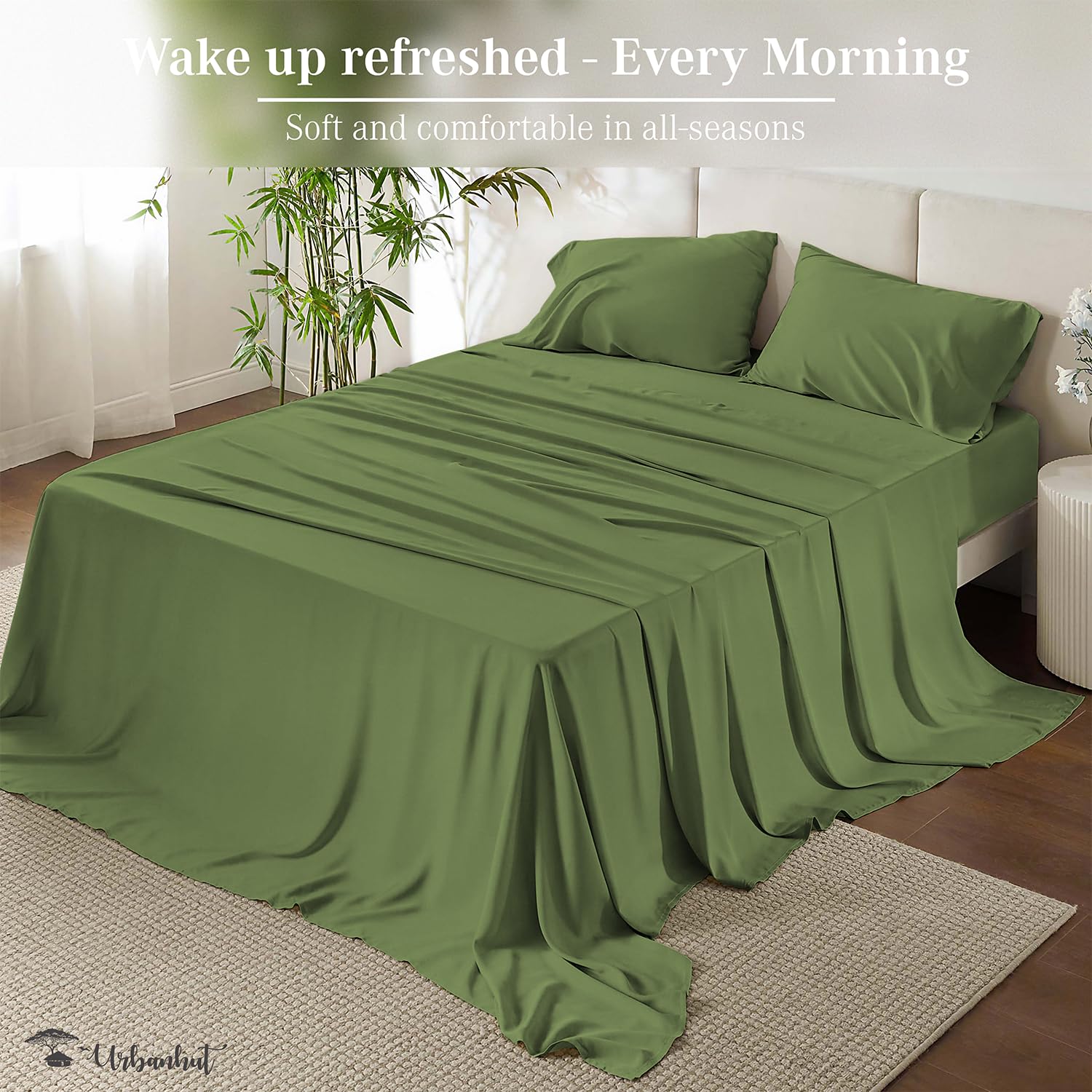 Premium 700 Thread Count Egyptian Cotton California King Sheet Set - 4Pc Luxury Sateen Weave Bedding with 16