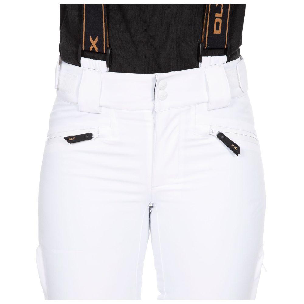 Trespass DLX Sylvia Women's Waterproof Ski Pants - White Size 16 | Winter Snow Sports, Skiing, Snowboarding & Cold Weather Activities