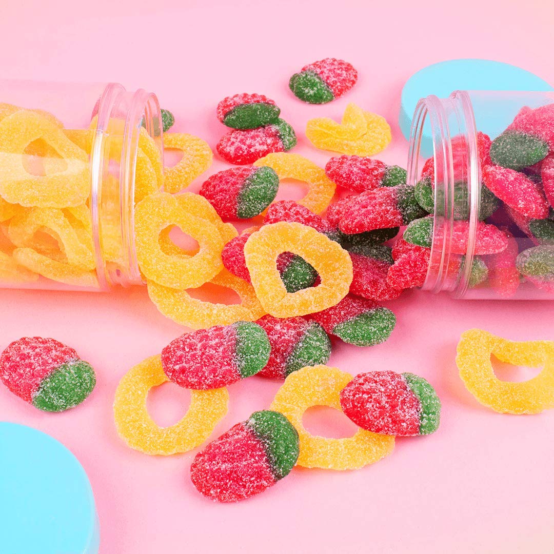 **Candy Club Gourmet Gummy Yellow Pineapple Rings – Gluten-Free, Sweet & Chewy Fruit Snacks – Perfect for Gifts, Parties, Candy Buffets & Movie Nights – 6oz Jar**