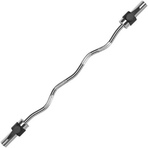 Marcy Solid Steel Olympic Curl Bar - Chrome Plated Weightlifting Bar for Strength Training | Perfect for Home Gym & CrossFit Workouts (Model SOC 49)