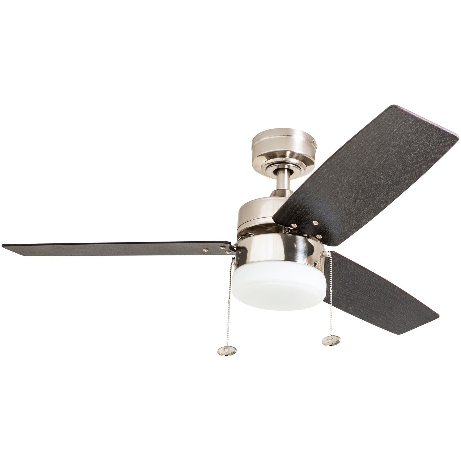 42 Inch Reston Brushed Nickel Ceiling Fan with Pull Chain - Perfect for Living Room, Bedroom, and Office Cooling & Air Circulation