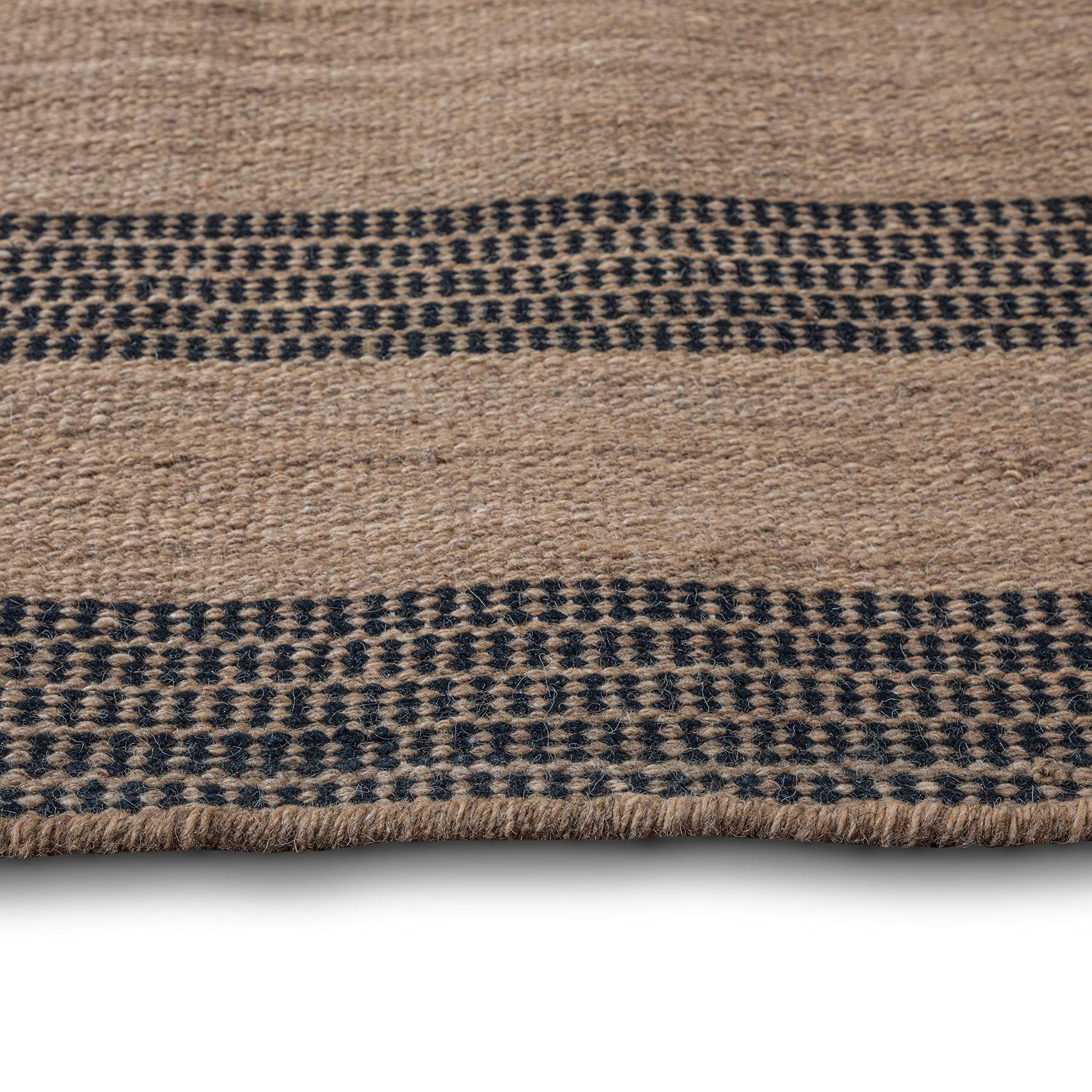 SIMPLIHOME Hart 6x9 Modern Area Rug in Neutral Taupe & Black - Soft Contemporary Floor Carpet for Living Room, Bedroom, Dining Room - Perfect for Home Decor, Office Spaces & Cozy Interior Design