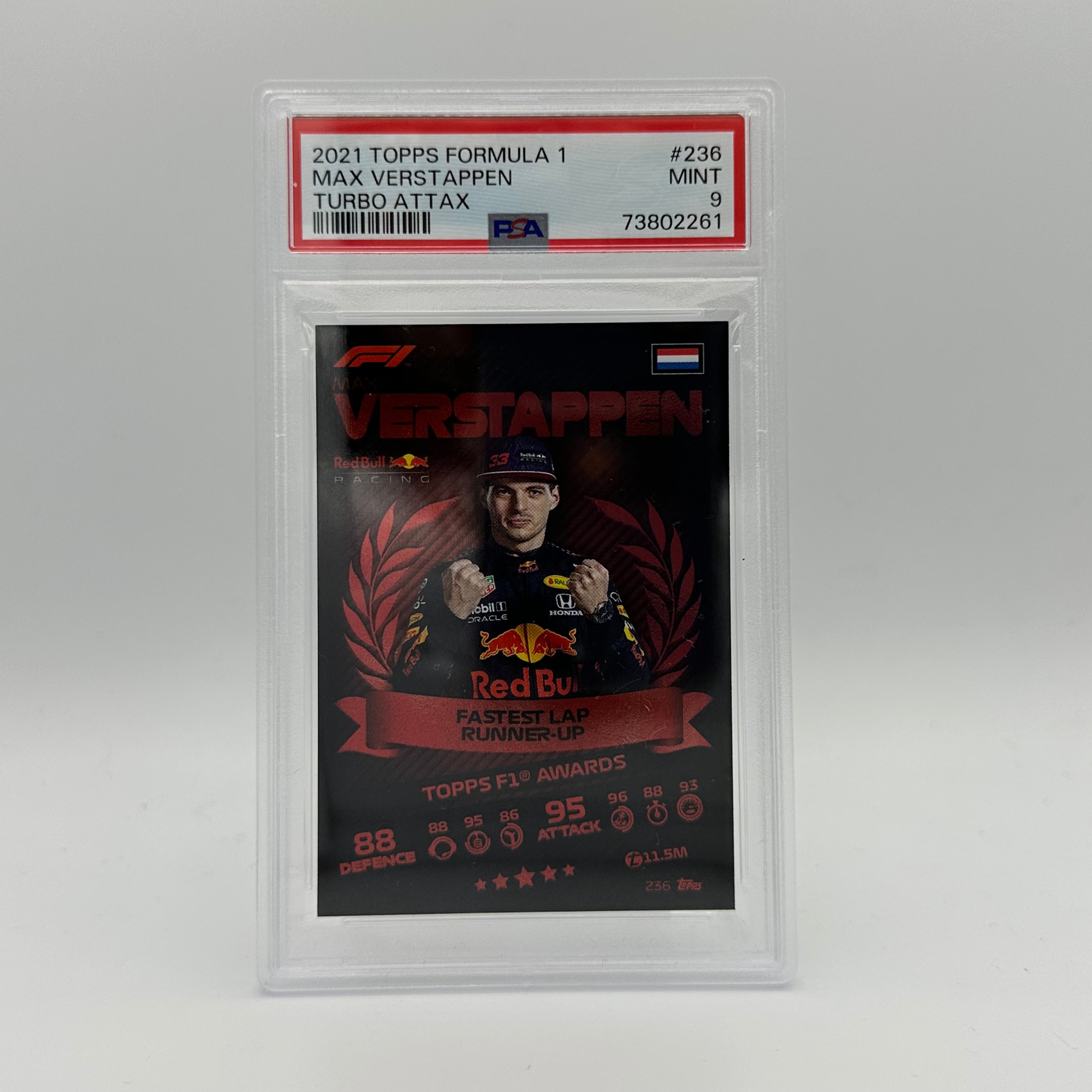 PSA 9 Graded MAX VERSTAPPEN #236 Racing Card - Perfect for Collectors, Sports Memorabilia & F1 Fans