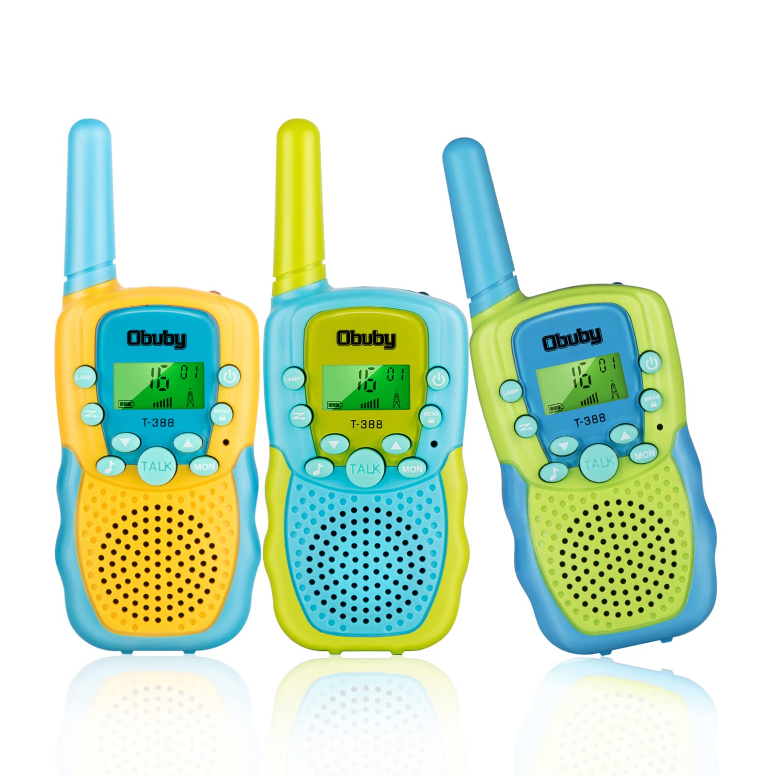 Obuby Kids Walkie Talkies - 22 Channel 2 Way Radios with LCD Backlit & Flashlight, 3KM Range - Perfect Outdoor Toys for Boys & Girls Ages 3-12 - Ideal for Hiking, Camping, Backyard Adventures & Family Outdoor Activities