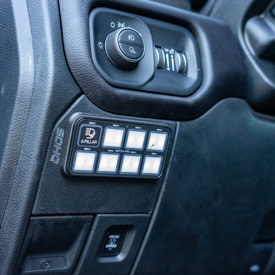 2019-2025 Ram 2500/3500 Heavy Duty SDHQ Built Switch Pros Keypad Mount | Off-Road Vehicle Accessory Control Panel | Perfect for Truck Customization & Overlanding Adventures