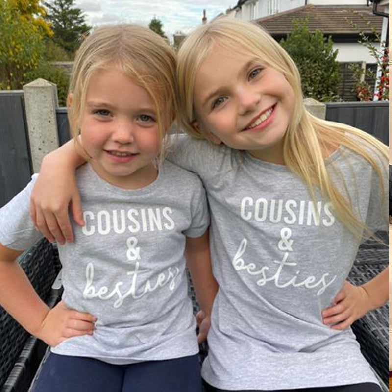 Cousins & Besties Matching T-Shirts - Fun Friendship Outfits for Family & Friends - Perfect for Parties, Reunions, and Special Occasions
