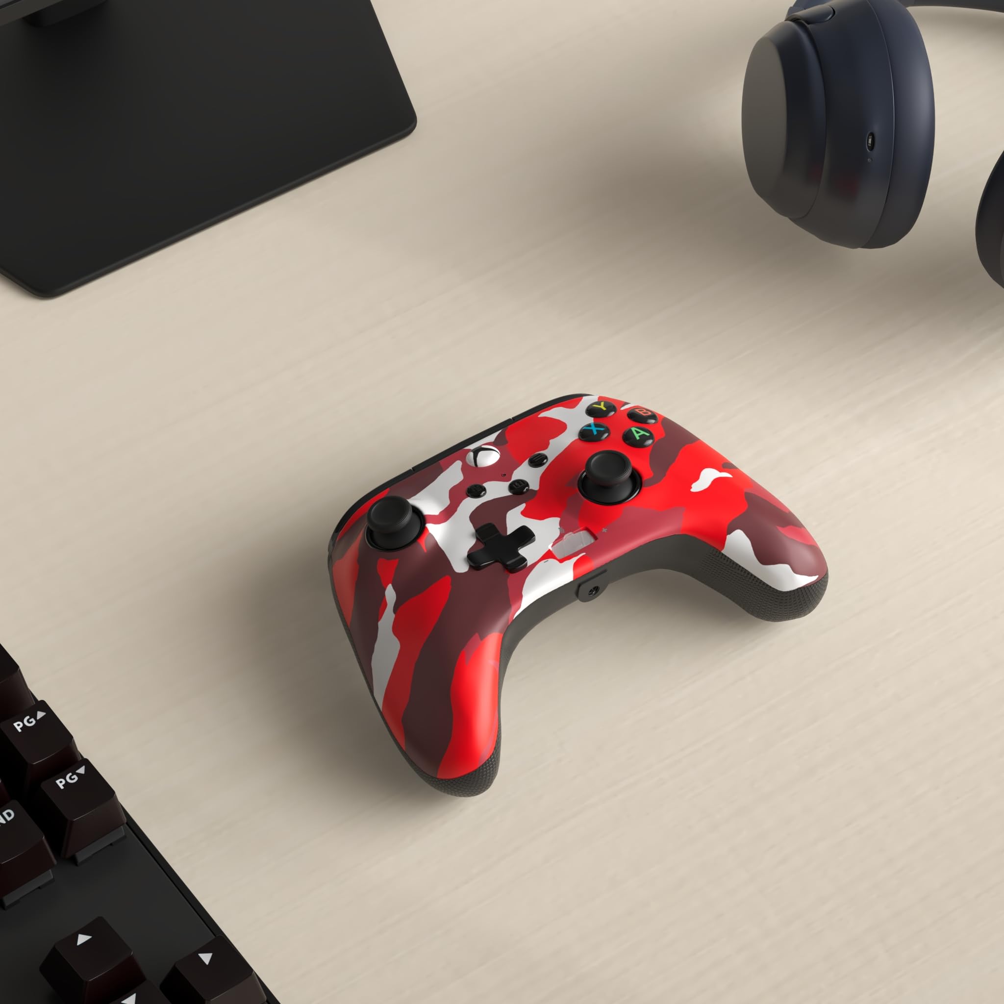 PowerA Enhanced Wired Controller for Xbox Series X|S - Metallic Red Camo | Xbox One & Series X/S Compatible Gamepad | Ergonomic Design for Long Gaming Sessions | Perfect for FPS, Racing & Action Games
