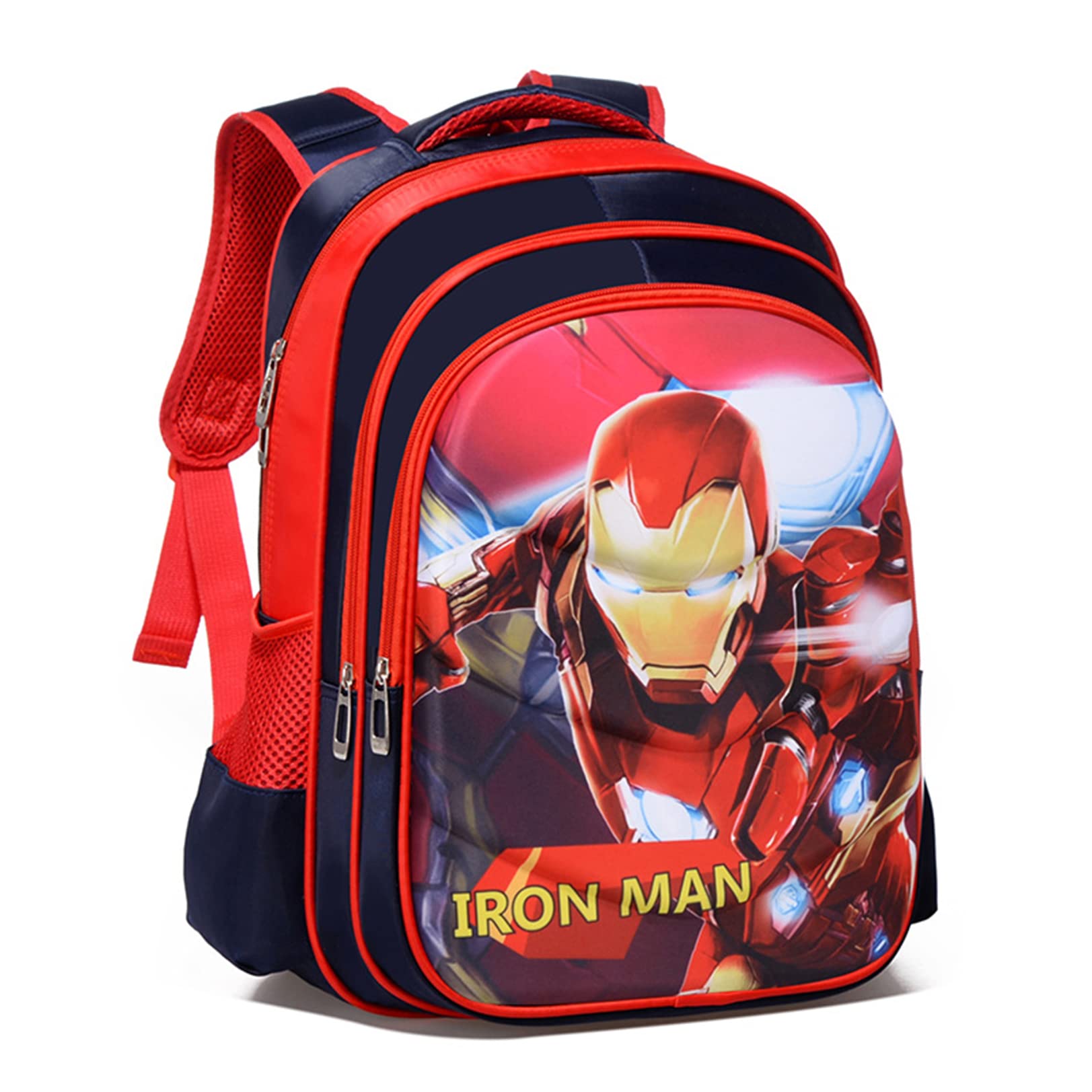 Iron Man Kids Backpack for Boys - Lightweight Superhero School Bookbag for Elementary Students (A-42x18x30cm) - Perfect for School, Travel & Comic Con Cosplay