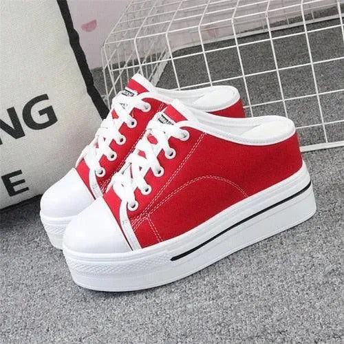 Women's Comfortable Slip On Canvas Wedge Sandals - Breathable Summer Casual Shoes for Beach, Walking & Outdoor Activities