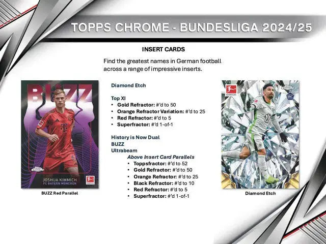 2024-2025 Topps Chrome Bundesliga Soccer Hobby Box - Limited Edition Collectible Trading Cards for Soccer Fans | Perfect for Collectors, Investors & Fantasy League Players