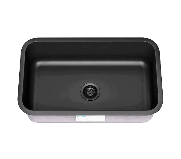 Allora USA KSN 3018 GM Gunmetal 30 x 18 x 9 Undermount Kitchen Sink Bowl - Large Single Bowl for Modern Farmhouse & Commercial Kitchens
