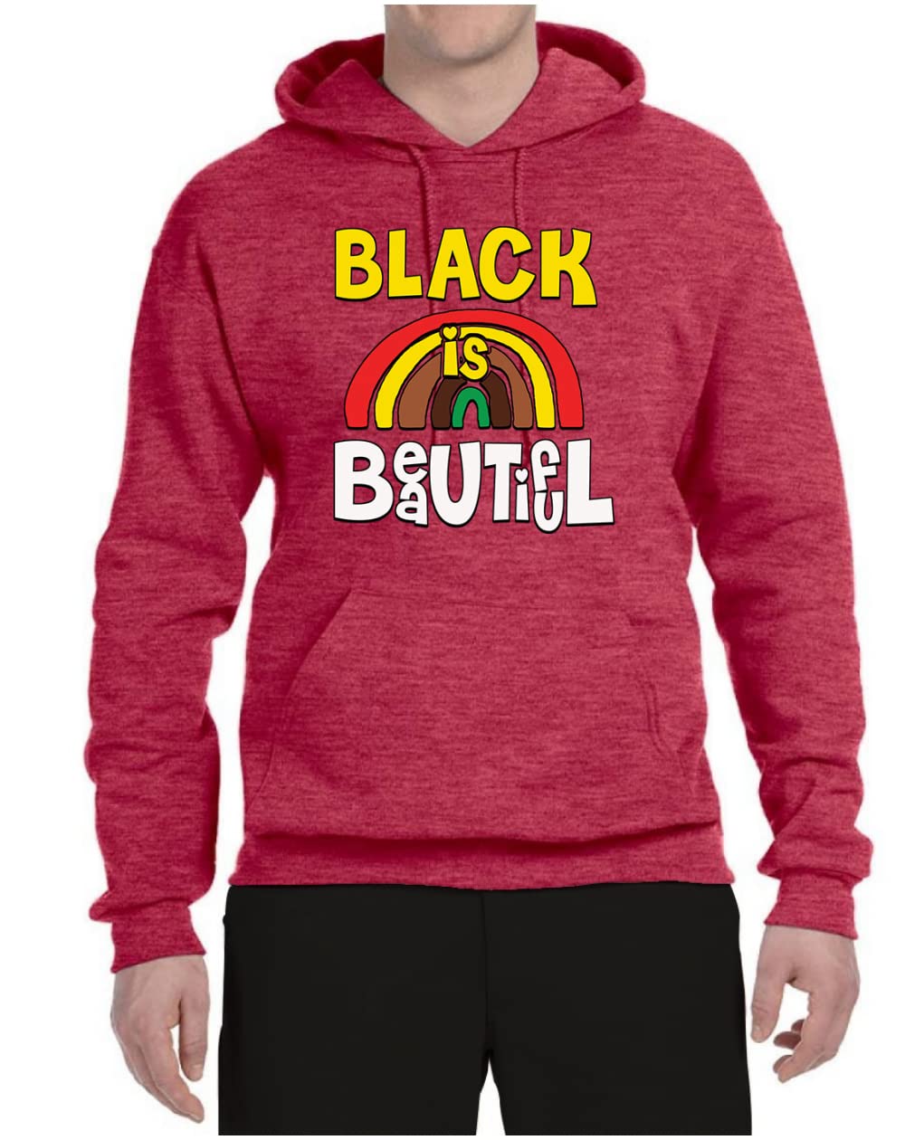 Wild Bobby Black is Beautiful Black Pride Unisex Graphic Hoodie Sweatshirt - Black Empowerment Apparel for Men & Women - Perfect for Casual Wear, Street Style & Social Justice Events