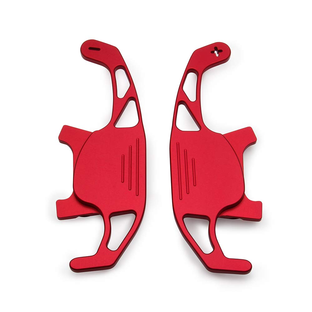 High-Quality Aluminum Paddle Shifters for VW Golf MK7 GTI R R-Line Scirocco 2014-2019 - Red Steering Wheel Shifter Extension - Enhance Driving Performance & Sporty Look - Perfect for Racing, Daily Commute & Car Enthusiasts
