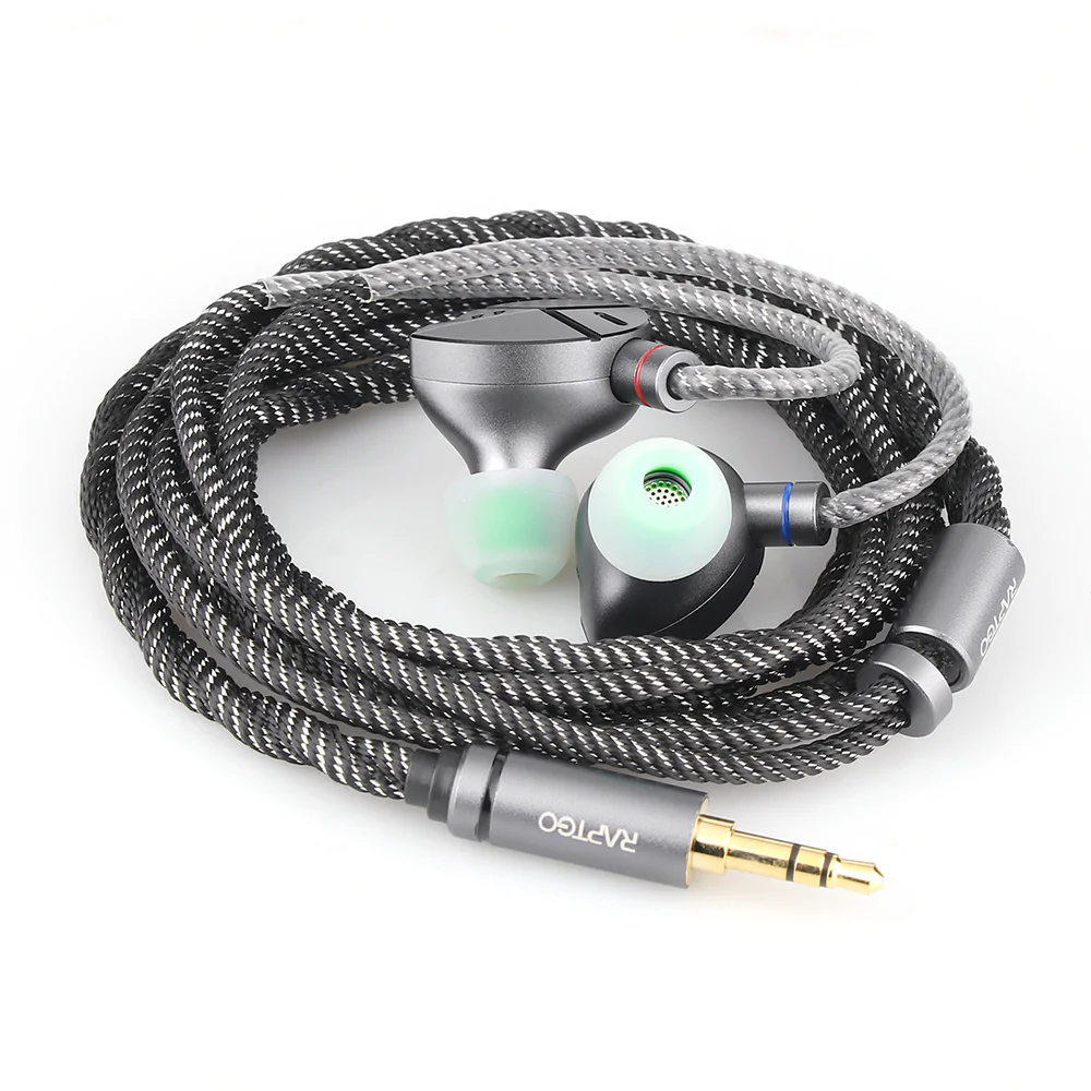 Raptgo Leaf D01 Semi-Open Universal In-Ear Monitor Headphones - High-Fidelity Audio for Music Lovers, Gamers & Audiophiles (Perfect for Studio Recording, Gaming & Travel)