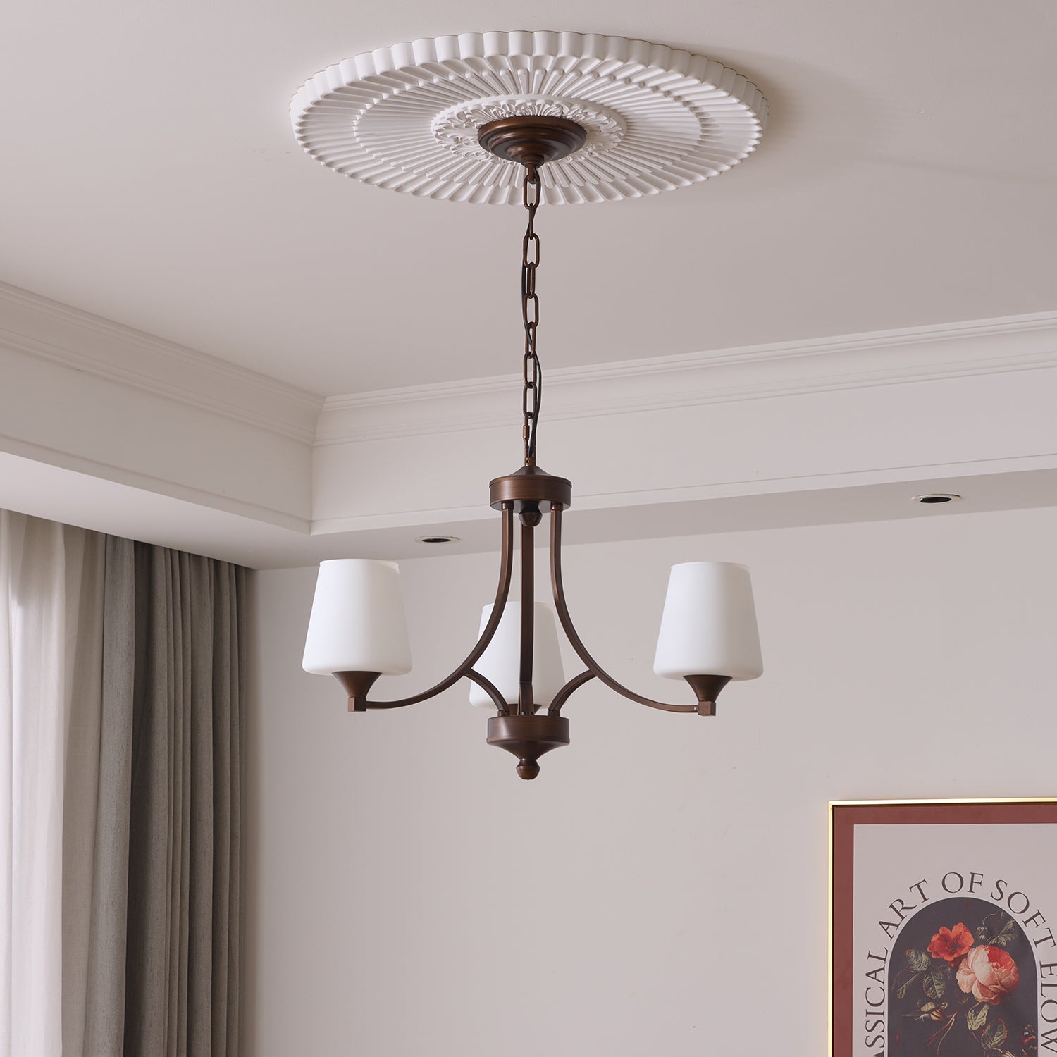 Ardena Classic Chandelier - Elegant Crystal Ceiling Light Fixture for Dining Room, Living Room & Bedroom | Perfect for Home Decor & Wedding Venues