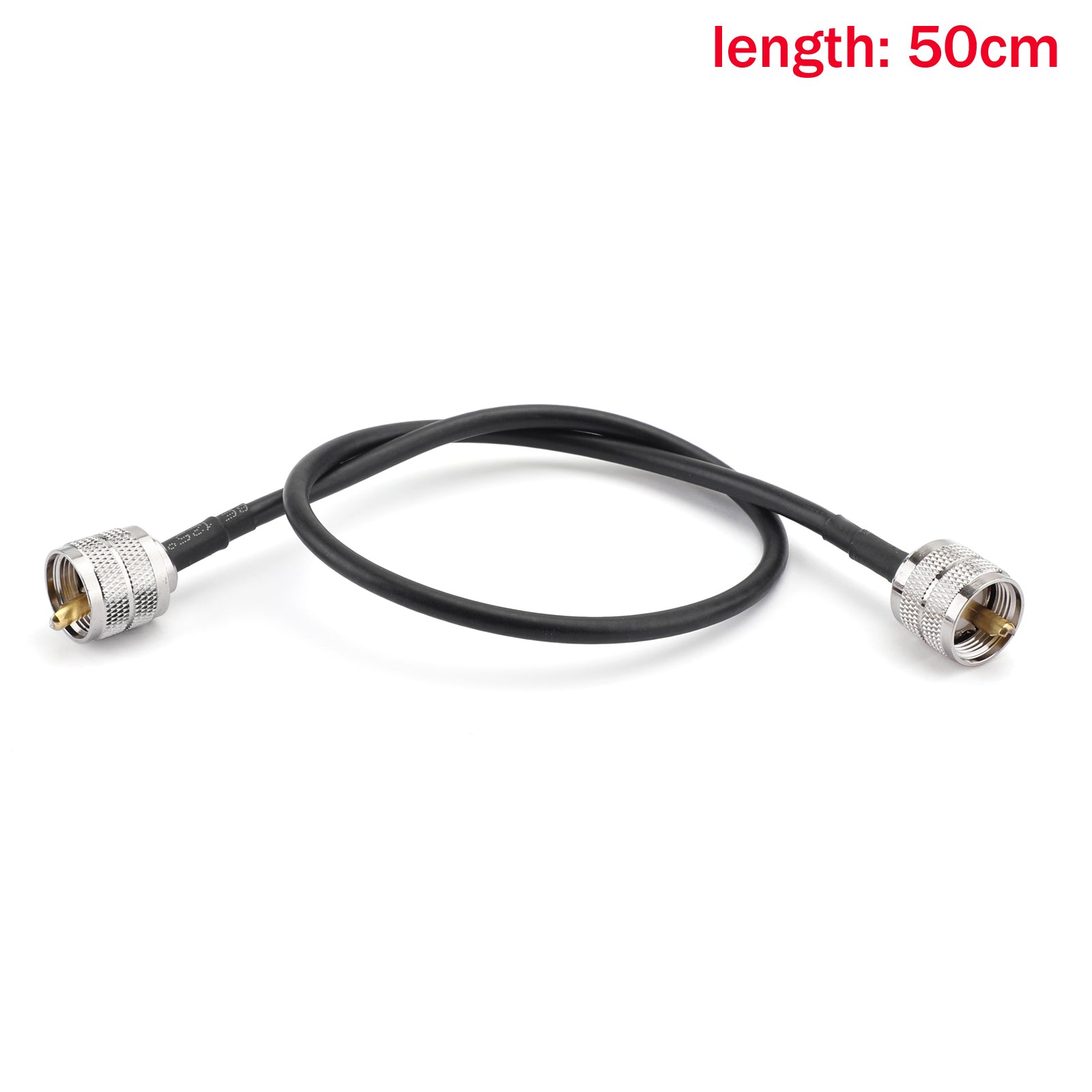 10Pcs UHF PL259 Male to Male Coaxial Cable RG58 50cm Connector - High Quality Coax Pigtail Jumper for Ham Radio, CB Antenna, TV & CCTV Installations