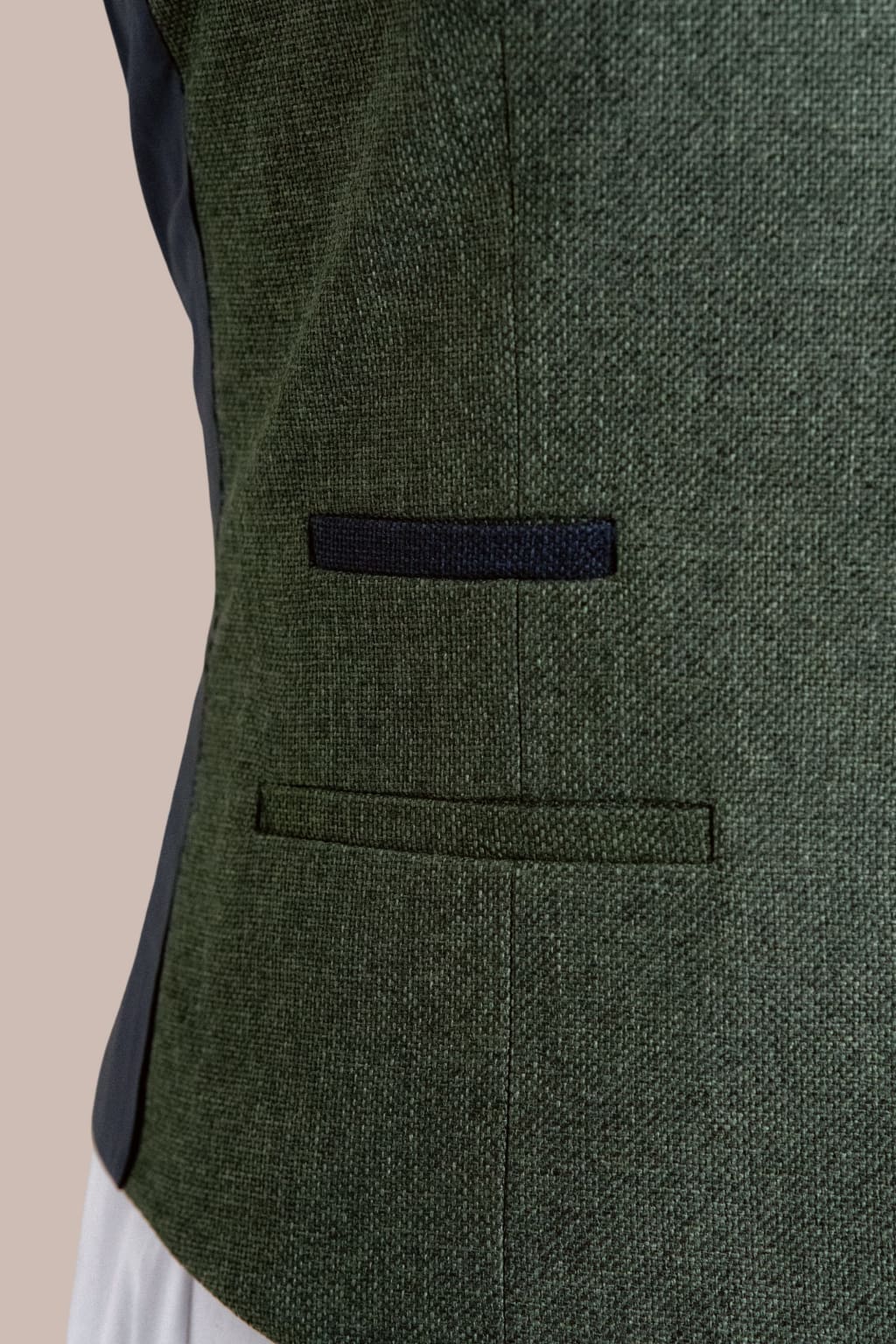 Fratelli Robbie Men's Olive Green Tweed 3 Piece Suit - Classic Vintage Style Wedding, Business & Formal Occasion Outfit