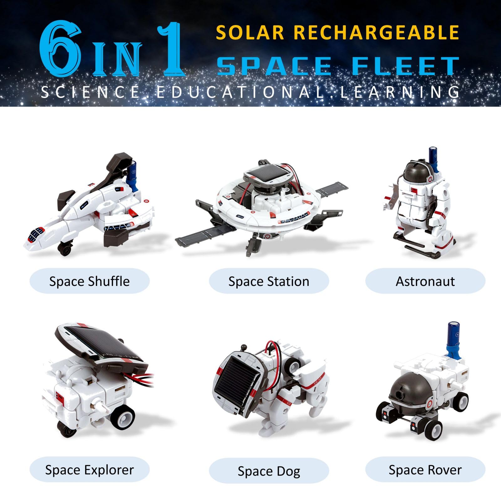 STEM 6-in-1 Solar Robot Kit for Kids 8-12 - Educational Science Building Toys, DIY Engineering Projects for Boys & Girls Ages 8-12 - Perfect Birthday Gift for Teens - Fun Learning Activities for Home & Classroom