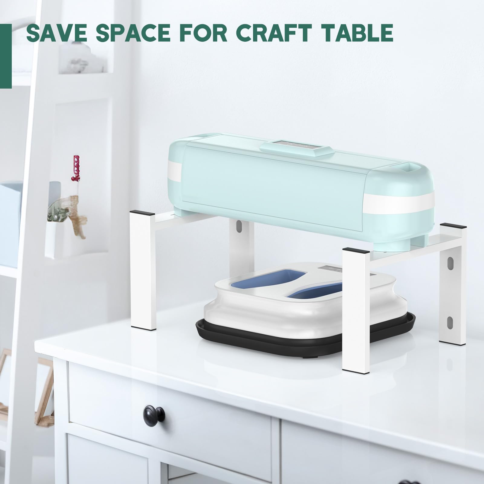 2-in-1 Stand Legs for Cricut Maker 3/Maker/Explore 3/Explore Air 2 - Dual Machine Stand with Storage Organizer | Craft Room Accessories for Vinyl Cutting & DIY Projects
