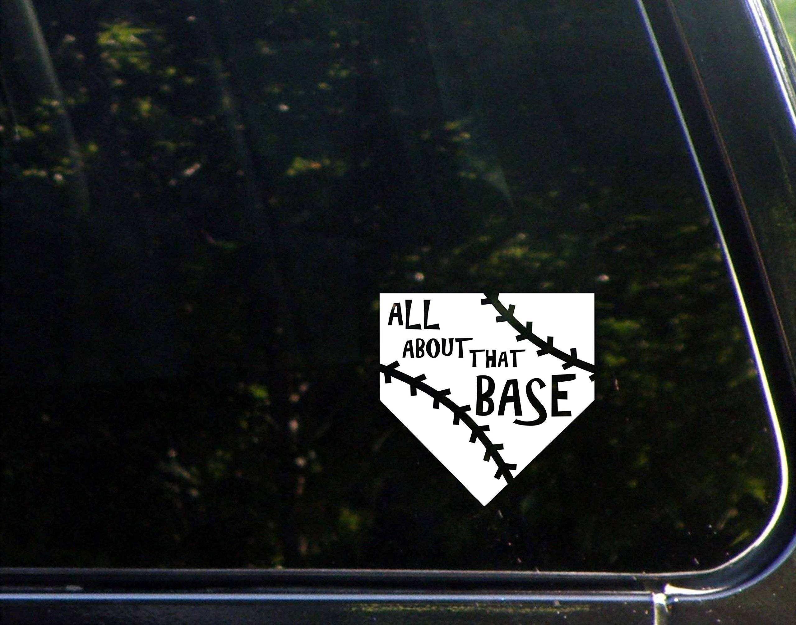 All About That Base 4x4 Die Cut Decal Bumper Sticker - Durable Vinyl for Cars, Trucks, Windows, Laptops, Water Bottles, and Outdoor Gear
