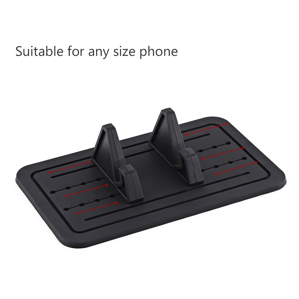 Universal Silicone Car Phone Holder - Anti-Slip Dashboard Mount for Smartphones, Perfect for Driving & Office Use