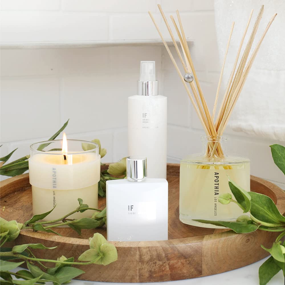 Premium IF Aromatic Diffuser - Modern White Floral & Citrus Essential Oil Blend in Elegant Glass Bottle (7oz/200ml) | Long-Lasting 12-Month Fragrance | Perfect for Home, Office, Spa & Gift Giving