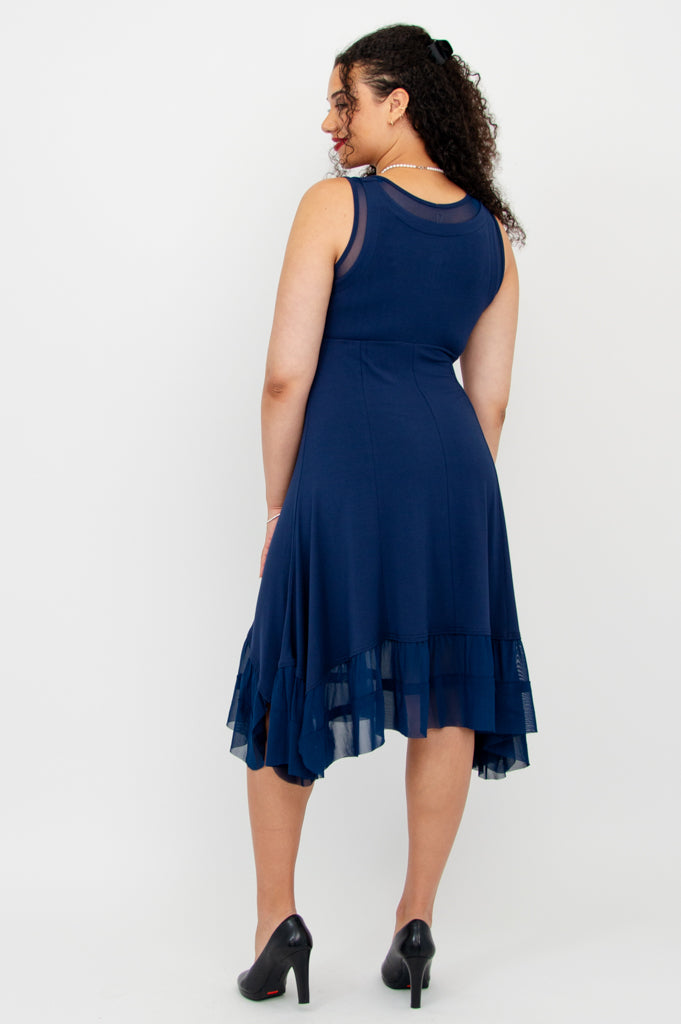 Danube Dress - Soft & Breathable Bamboo Fabric in Indigo Blue - Perfect for Summer Outings & Casual Wear