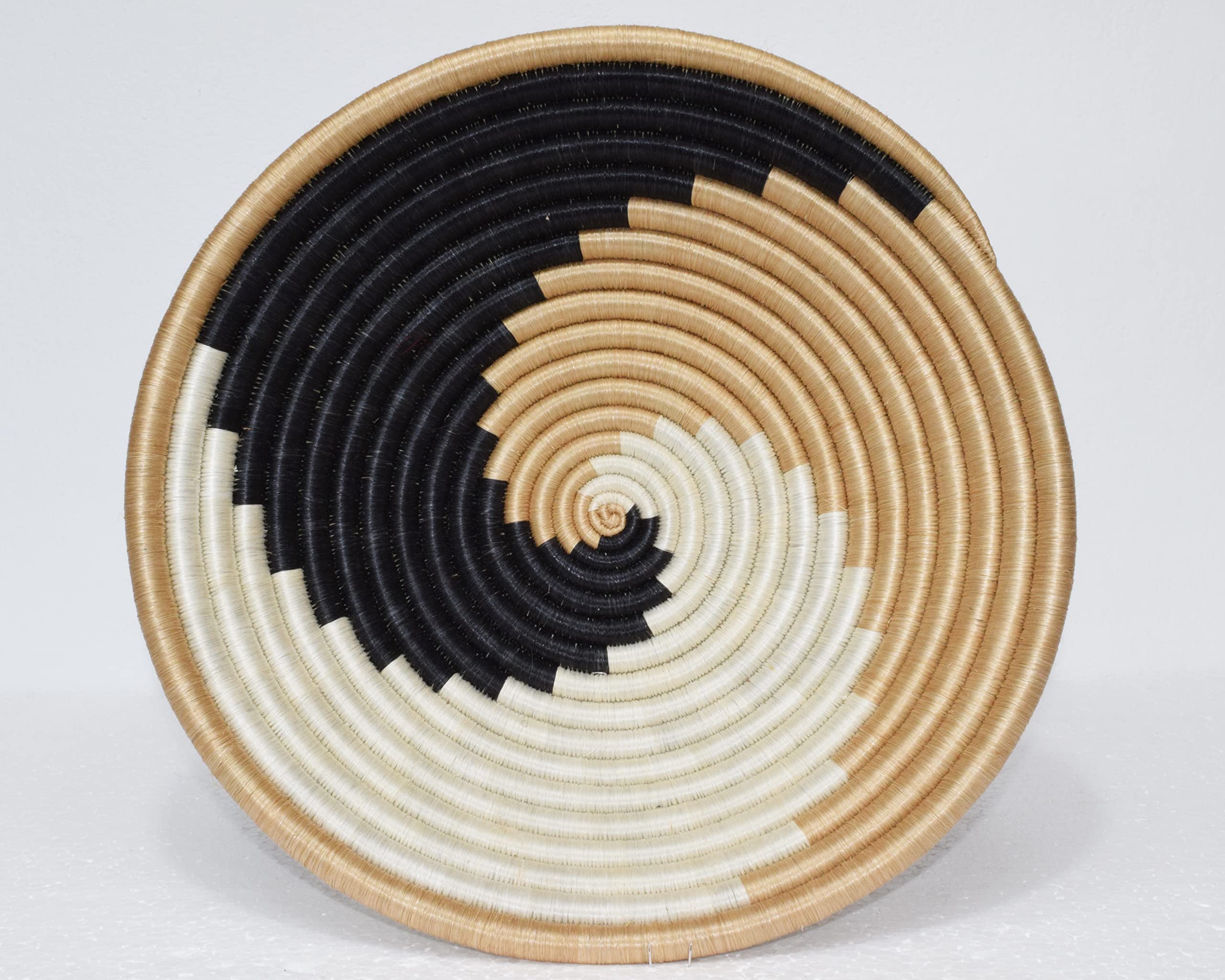 Hand Woven African Basket - 8 Inch Small Sisal & Sweetgrass Woven Bowl - Handmade in Rwanda - Perfect for Home Decor, Storage & Gift Giving - SRB223