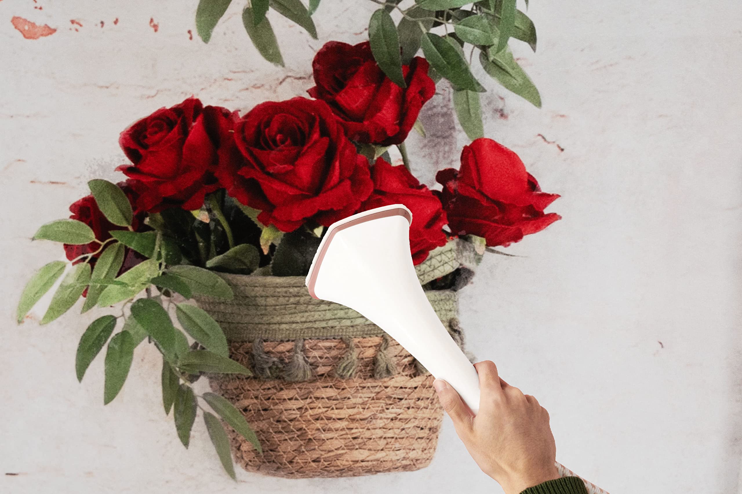 Bohemian Valentine's Backdrop 10x10ft - Rose Photo Background for Engagement & Parties