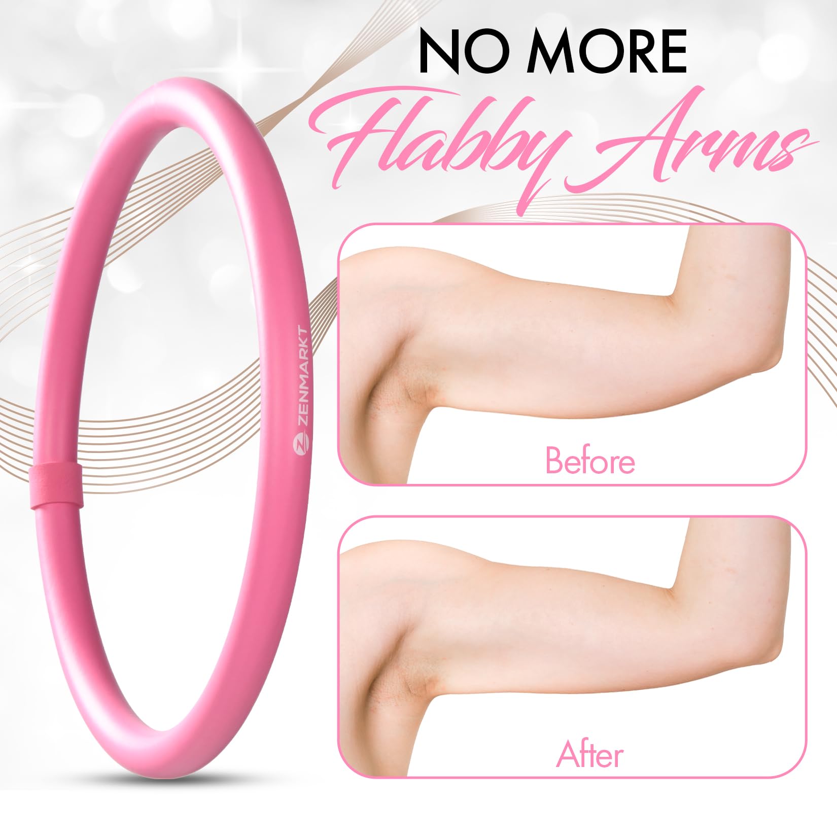 Weighted Arm Hoop for Adults - Mini Hula Hoop for Upper Body Workout - Strengthen Arms & Shoulders - Lightweight Portable Fitness Equipment - Perfect for Home Gym, Office Breaks & Outdoor Exercise