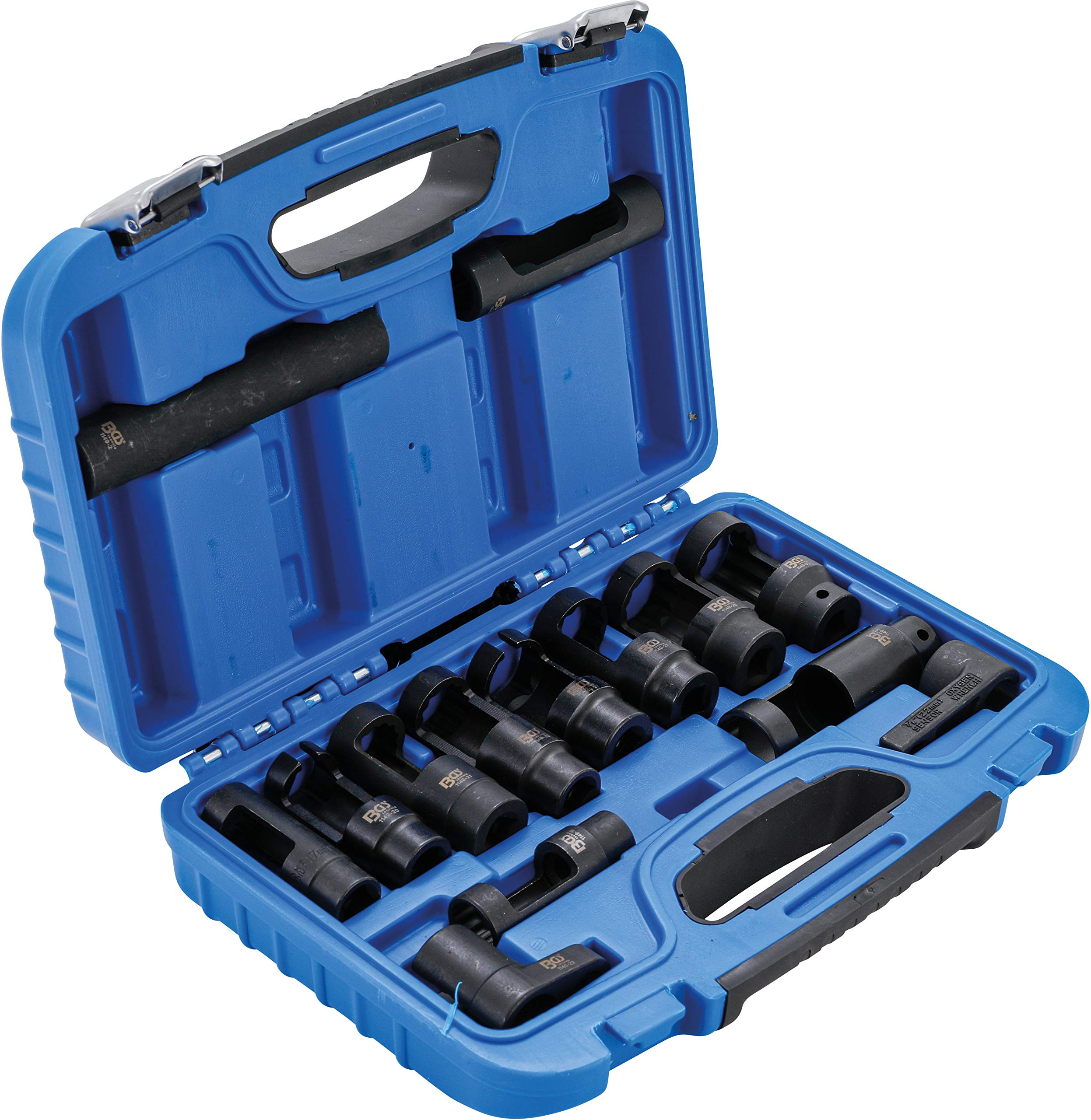 BGS 1149 Oxygen Sensor Socket Set - 14 Piece Automotive Tool Kit for O2 Sensor Removal & Installation | Perfect for Mechanics & DIY Car Repairs
