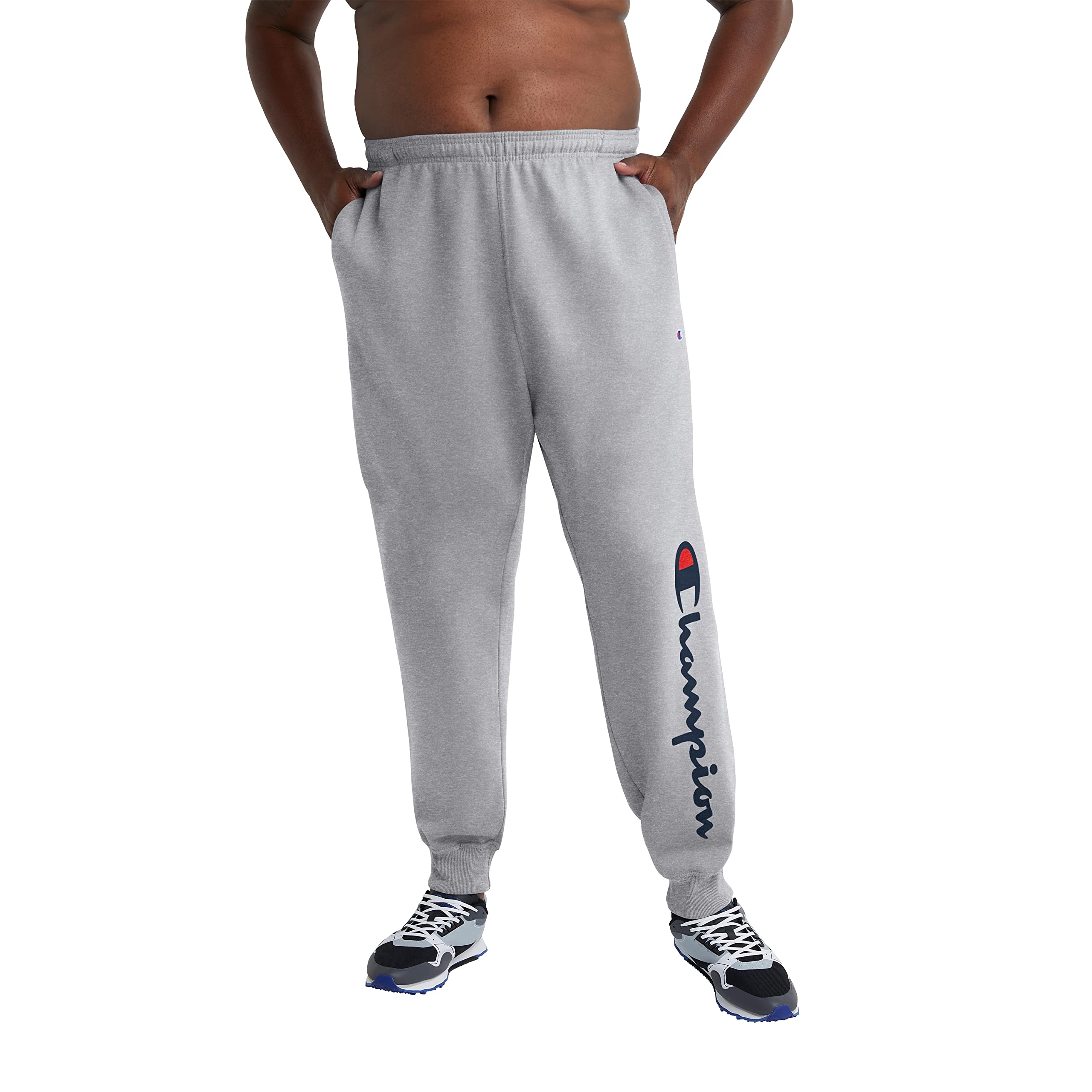 Champion Men's Powerblend Fleece Jogger Sweatpants - Comfortable Athletic Pants for Casual Wear, Gym & Lounge (Regular & Big & Tall Sizes) - Perfect for Workouts, Running Errands and Relaxing at Home