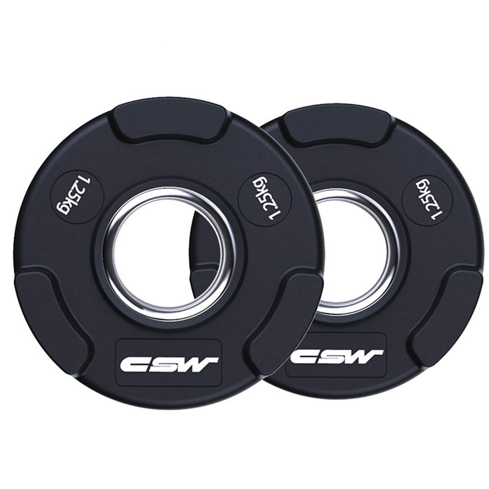 Olympic Barbell Weight Plates 2-Inch Grip - Cast Iron Strength Training Weights (1.25-25KG) for Home Gym & CrossFit Workouts
