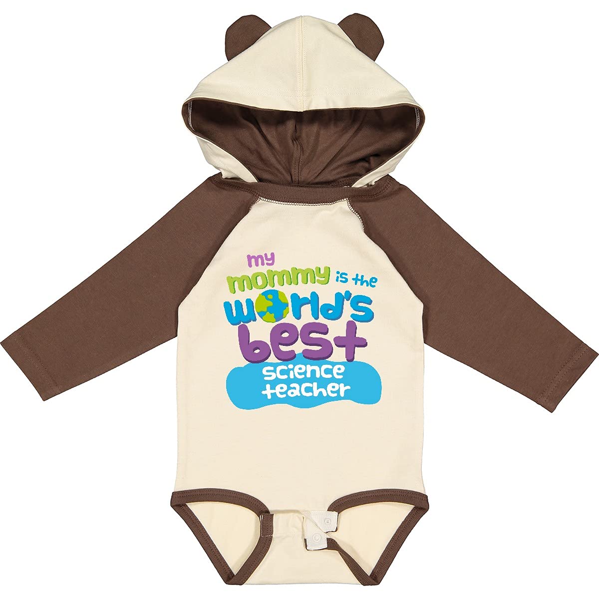 Inktastic Science Teacher Mom Long Sleeve Baby Bodysuit - Cute Science-Themed Outfit for Infants & Toddlers - Perfect for School, Family Photos & Science Lovers Gifts