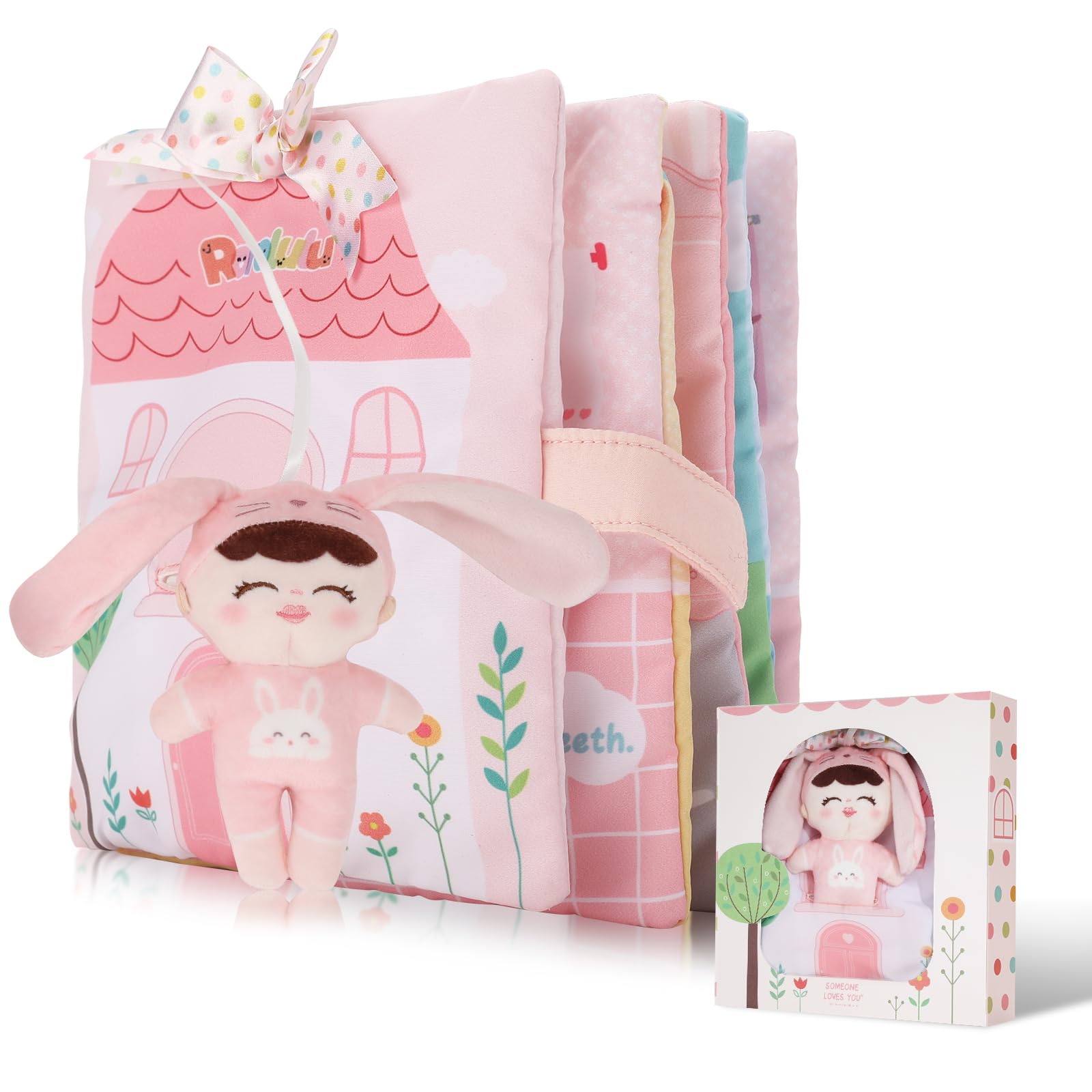 Soft Cloth Books for Babies - Interactive Developmental Activity Quiet Books | Sensory Toys for Toddlers 0-2 Years Old | Perfect Baby Shower Gift & Early Learning Toy for Infants | Great for Travel, Bedtime & Playtime
