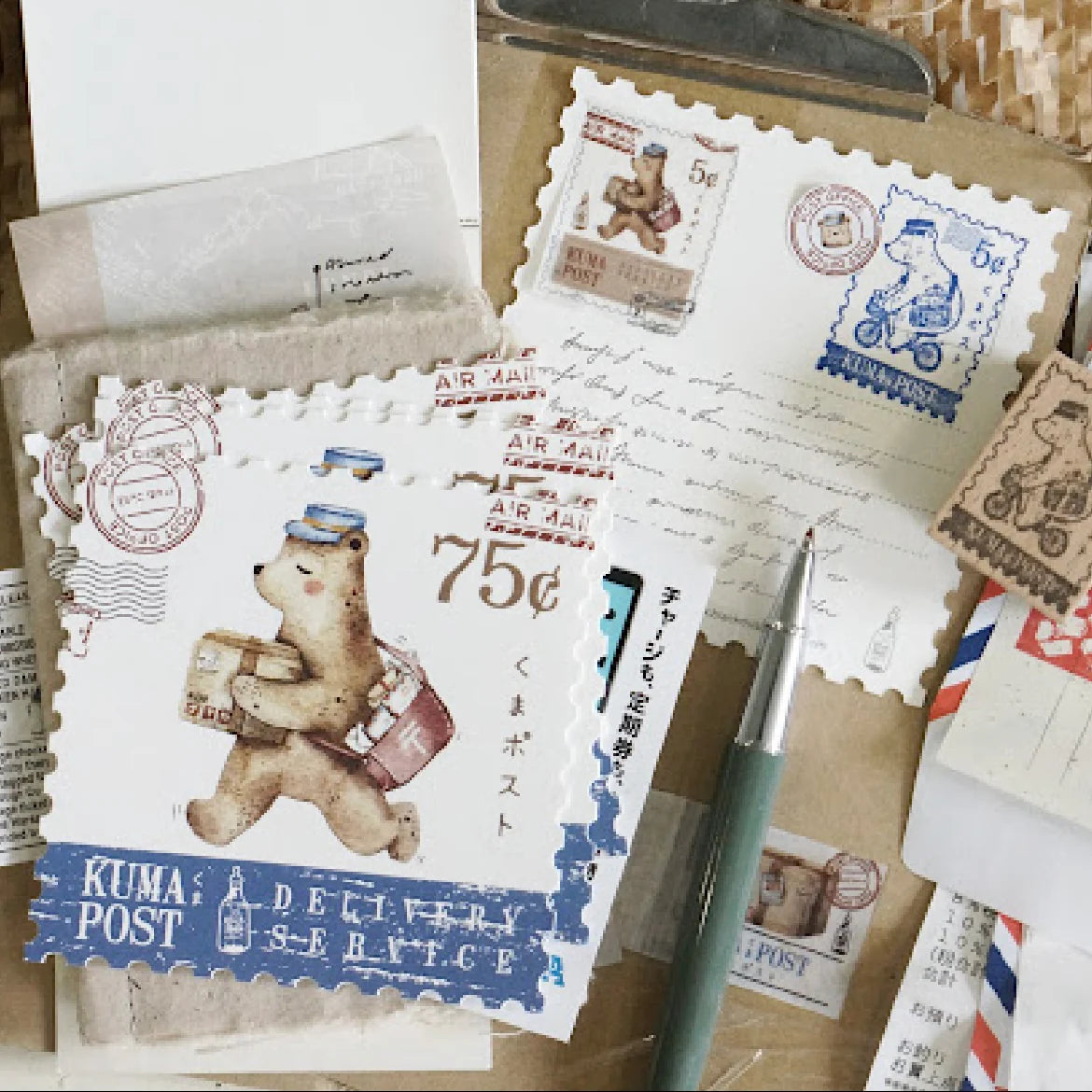 Black Milk Project Kuma Bear Postcard - Kawaii Japanese Style Greeting Card for Birthdays, Holidays & Special Occasions