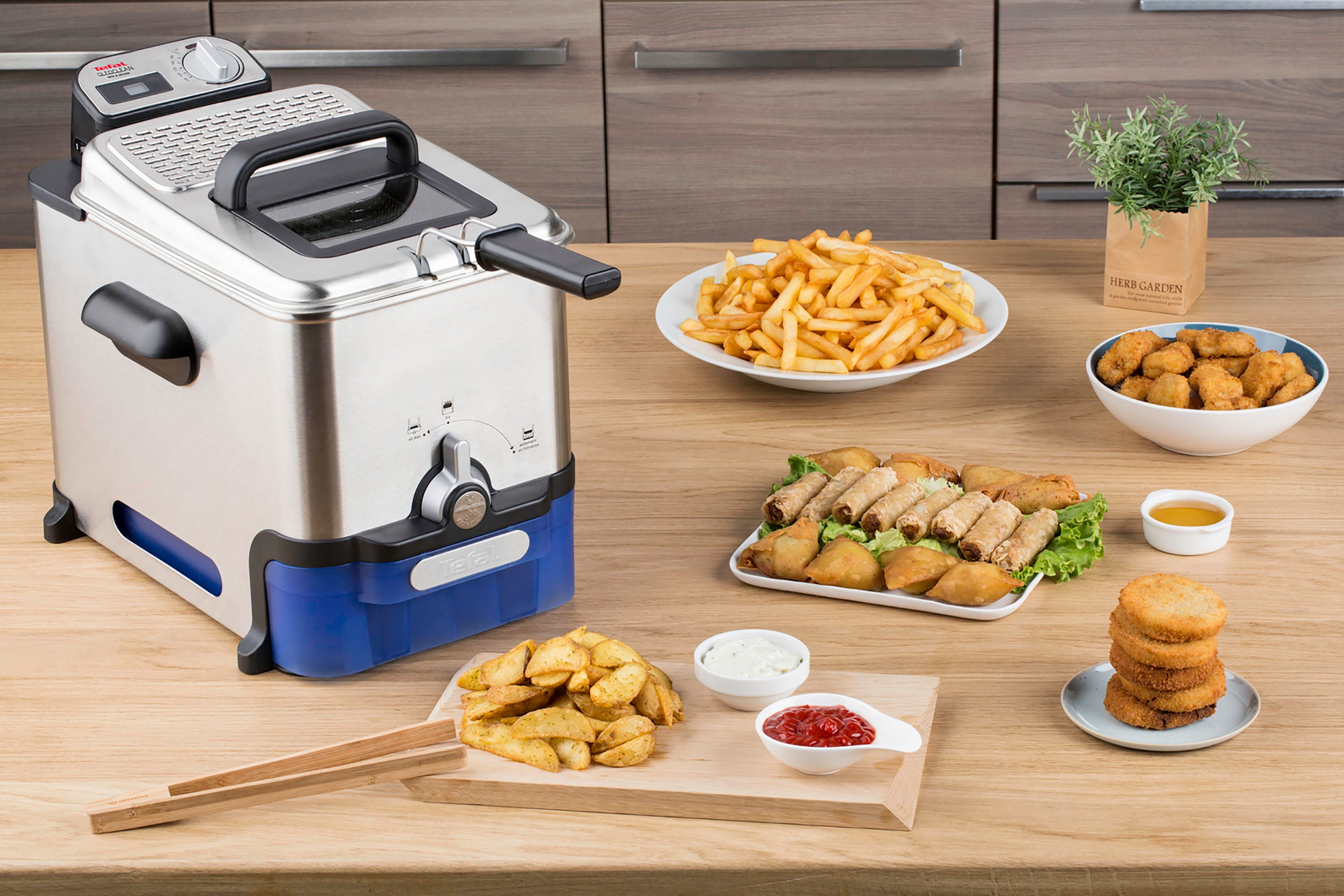 Tefal Oleoclean Pro FR8040 Deep Fryer - 3.5L Oil Capacity, Thermostat Control, Easy Clean - Perfect for Home Kitchen, Restaurants & Fast Food Businesses