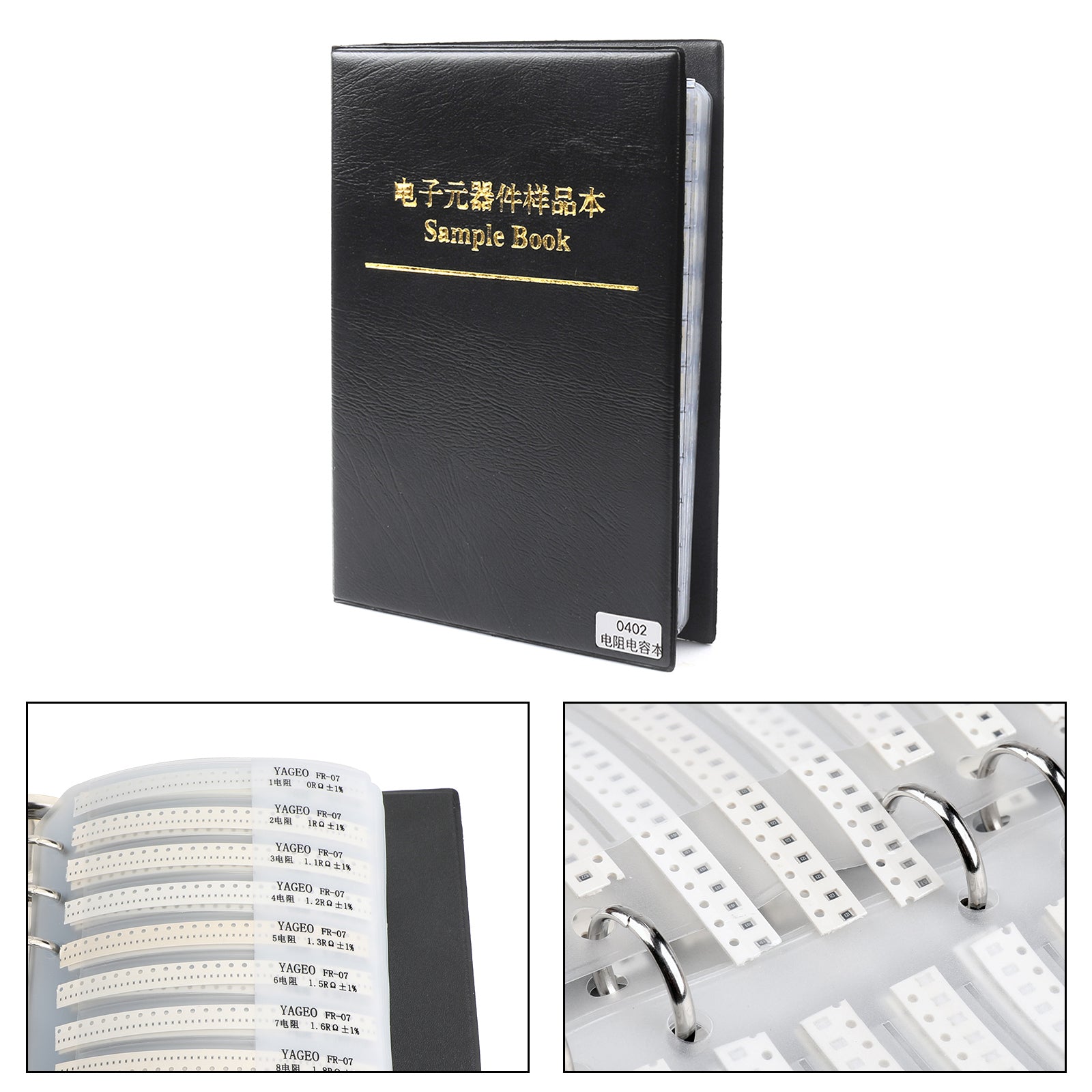1% SMD Chip Resistor Kit - 170 Values (0201 0805 1206 0402 0603) with Capacitor Sample Book - Perfect for Electronics Repair, DIY Projects & Circuit Prototyping