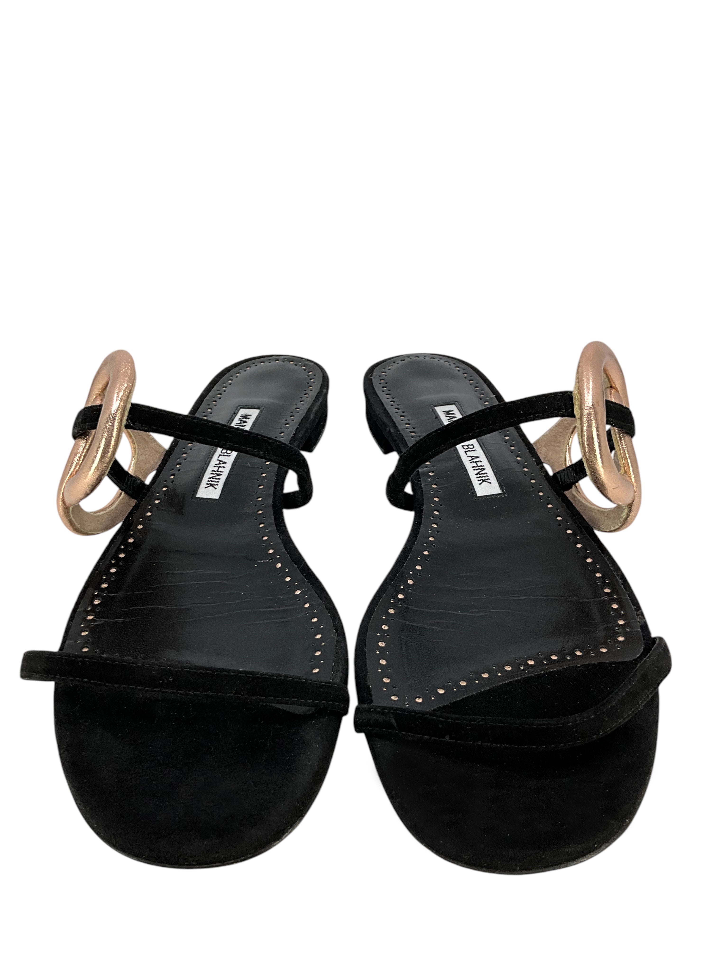 Manolo Blahnik Piedad Suede Slide Sandals for Women | Size 9 US | Comfortable Summer Casual Shoes | Perfect for Beach, Vacation and Everyday Wear