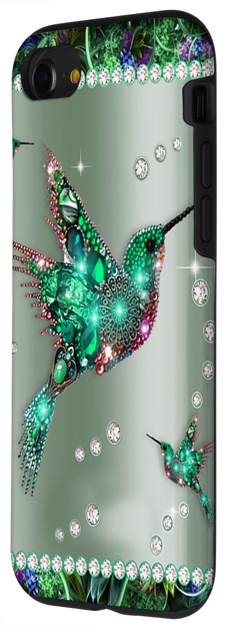 iPhone SE/7/8 Floral Hummingbird Case - Durable PC Cover for Daily Use
