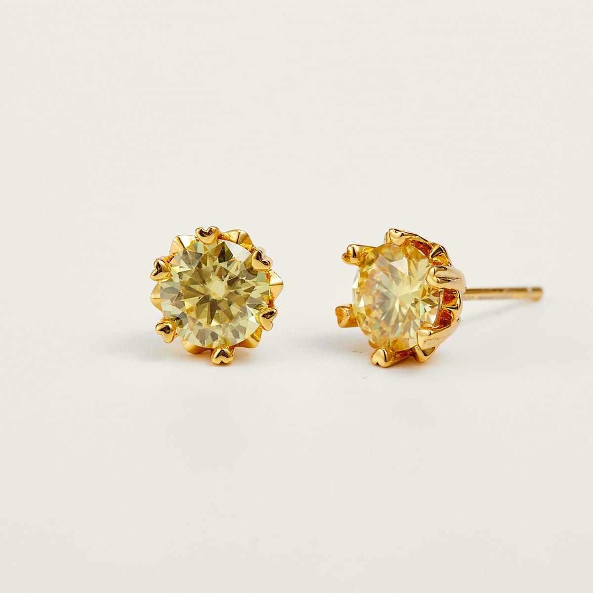 Luxury Moissanite Flower Stud Earrings for Women - Romantic Gift for Her, Valentine's Day, Anniversary & Special Occasions