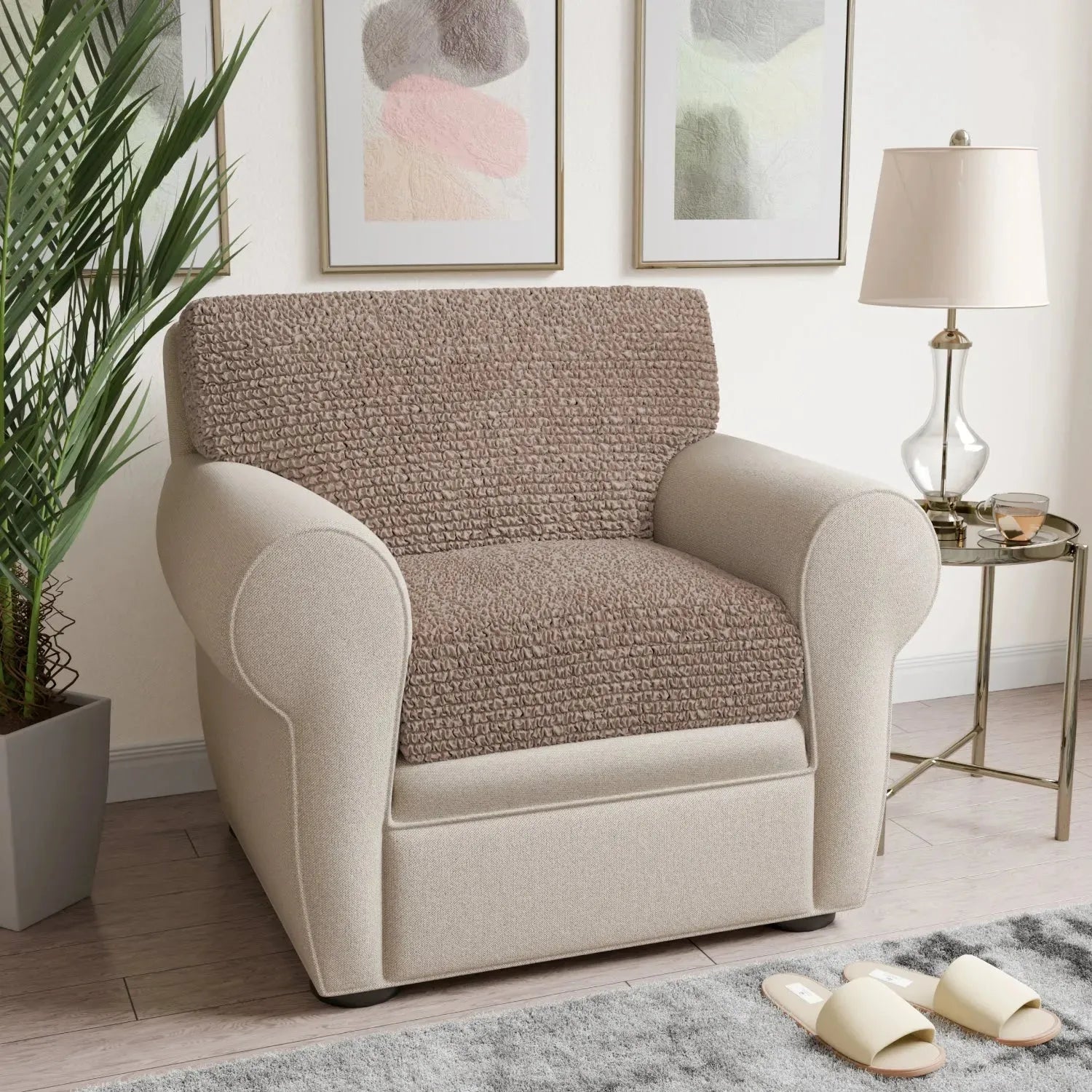 Premium Microfiber Seat Cushion Cover - Soft & Durable Sofa Chair Protector - Perfect for Living Room, Office, or Car Use