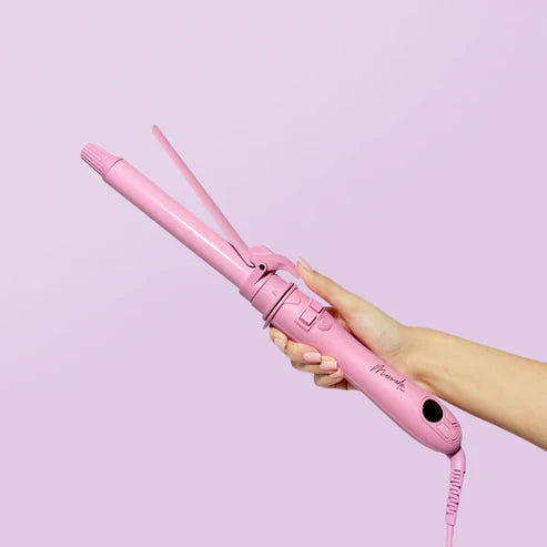 Mermade Hair Spin Pink - Curling Wand for Perfect Beach Waves & Curls | Salon-Quality Styling Tool for Home Use | Great for Parties, Weddings & Everyday Hairstyles