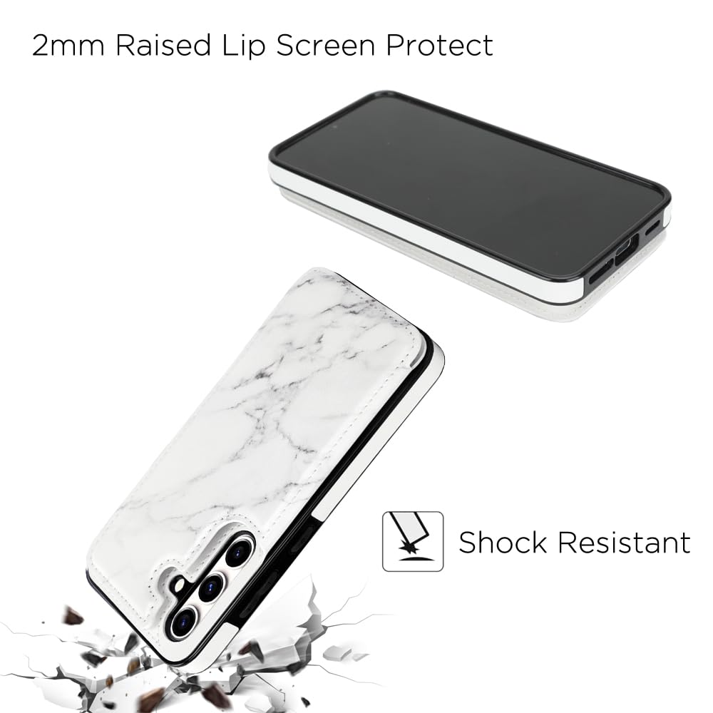 uCOLOR Premium Leather Wallet Case for Samsung Galaxy S24 6.1