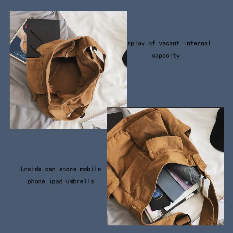 Stylish Canvas Tote Bag for Women & Men - Large Capacity Casual Shoulder Bag - Perfect for Work, Travel, Shopping & Beach Outings