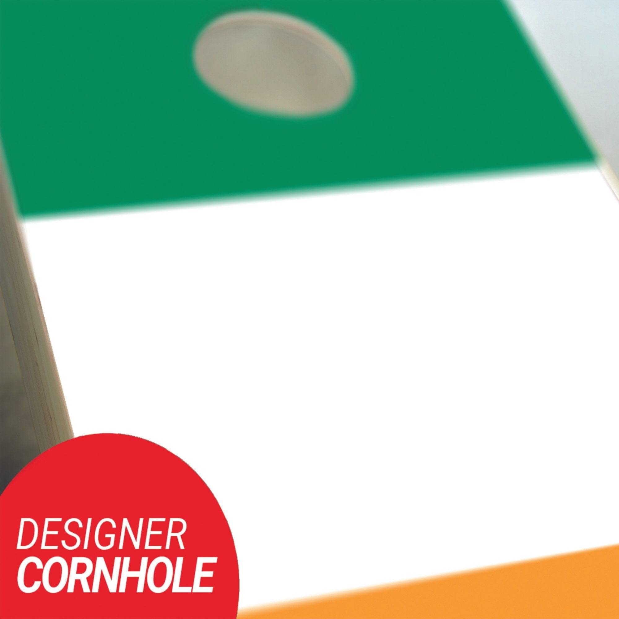 Skip's Garage Irish Flag Cornhole Board Set - Regulation Size Cornhole Game with Boards, Optional LED Lights & Carrying Cases - Perfect for Backyard Parties, Tailgating & Outdoor Events