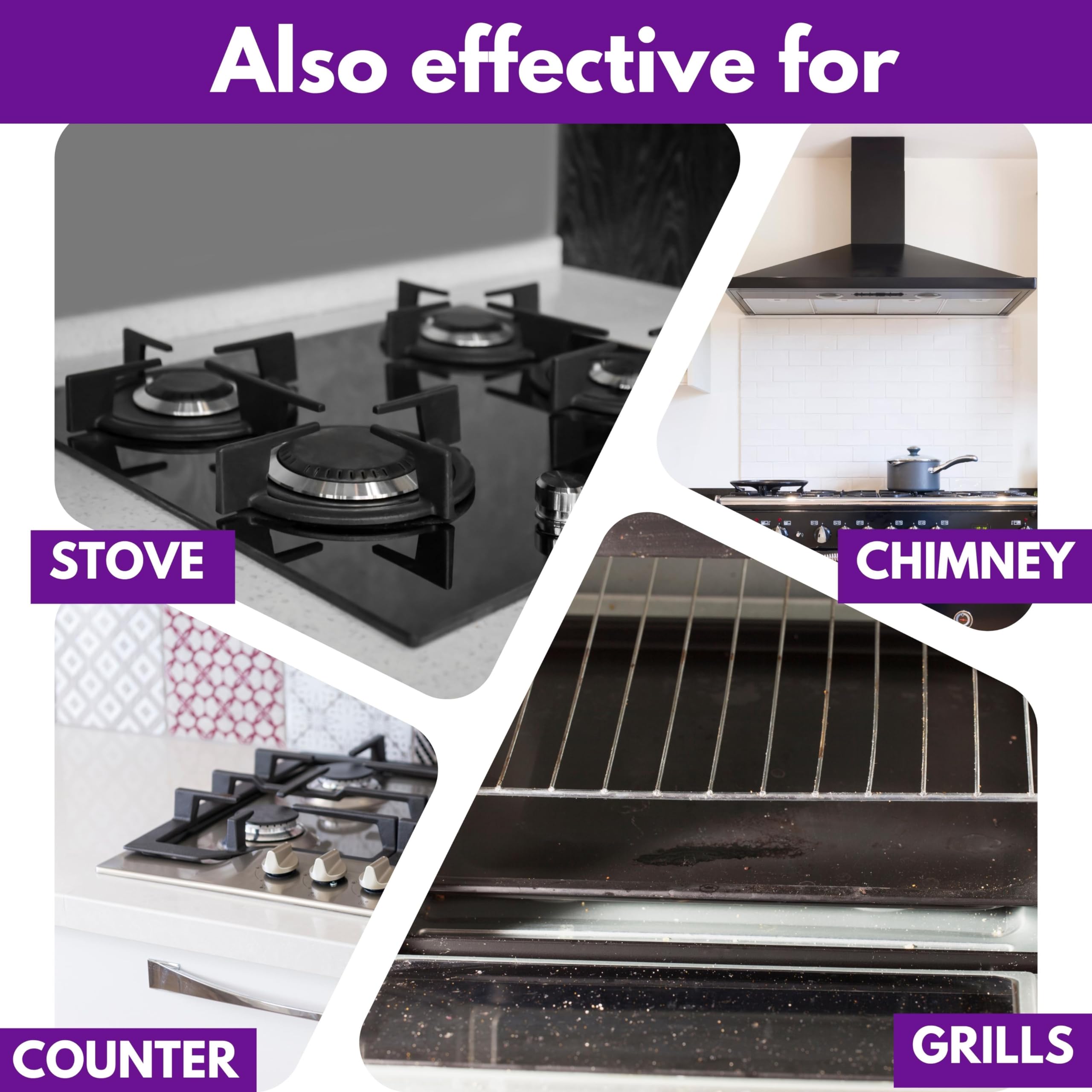 Quiclean™ All-Purpose Oven & Grill Cleaner and Disinfectant Spray - 500ML | Heavy-Duty Kitchen Degreaser | Chimney, Microwave & Grease Stain Remover | Safe for Stainless Steel & Ceramic (Pack of 1) | Perfect for Deep Cleaning Grills, Ovens & Kitchen Surfaces