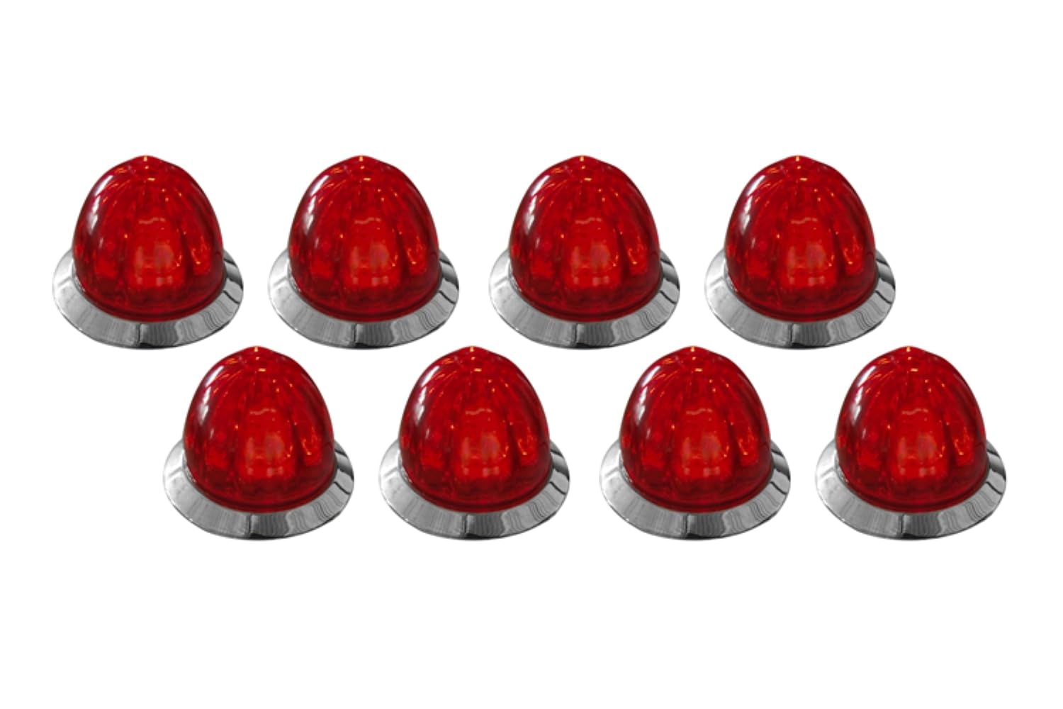 RoadWorks Red Mini Watermelon HERO Lights - 8 Pack LED Bike Safety Lights for Night Cycling, Running, Walking | Waterproof & Bright USB Rechargeable | Perfect for Kids Bikes, Helmets, Backpacks (HERORRWMMINI-8)