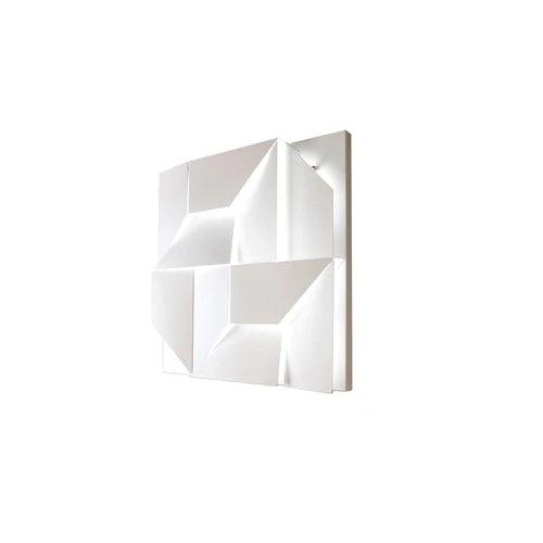 Modern Geometric Panel White LED Wall Lights - Sleek Contemporary Lighting for Living Room, Bedroom, and Office Decor