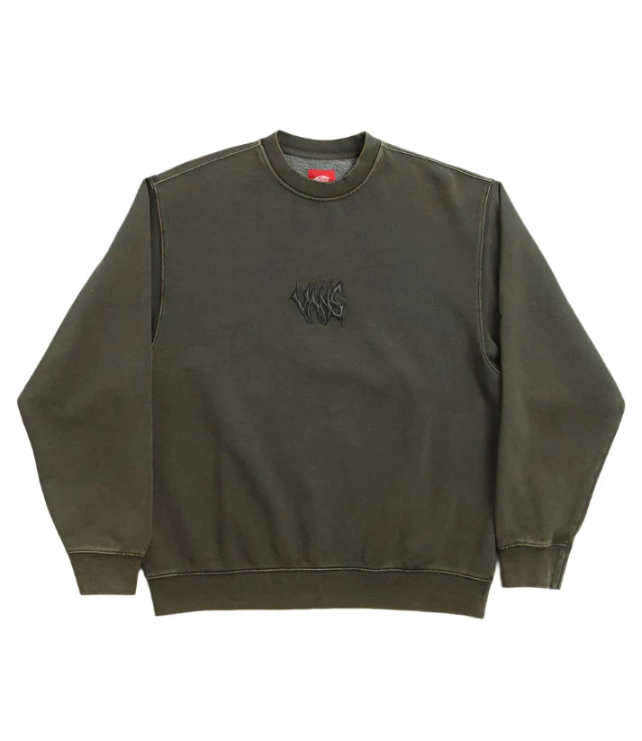 VANS Skate Metal Crewneck Sweater - Grape Leaf Design - Men's Streetwear Pullover for Skateboarding & Casual Wear